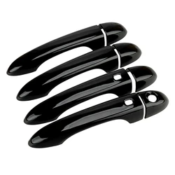 1 Set Glossy Black Smart Door Handle Cover Trim Fit For Maserati Ghibli Sedan 2014-2023