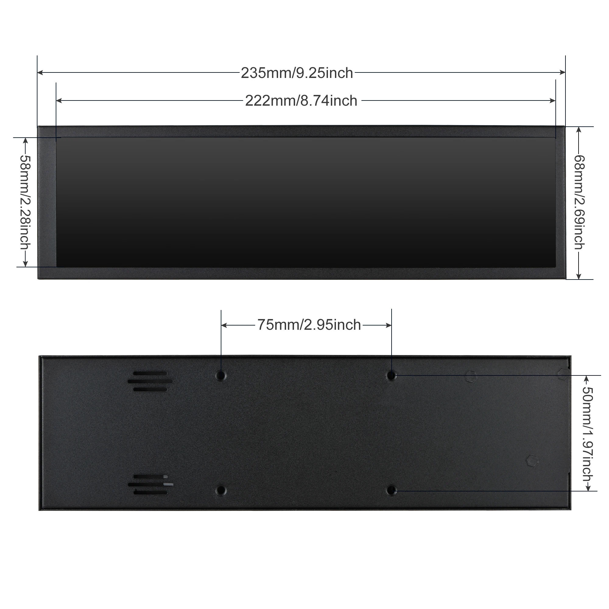 Imagem -05 - Polegada 1920x480 Ips Monitor Aida64 Cpu Display de Temperatura Hdmi para Carros Monitor Gpu Computador Case Sub Tela Raspberry pi 8.8