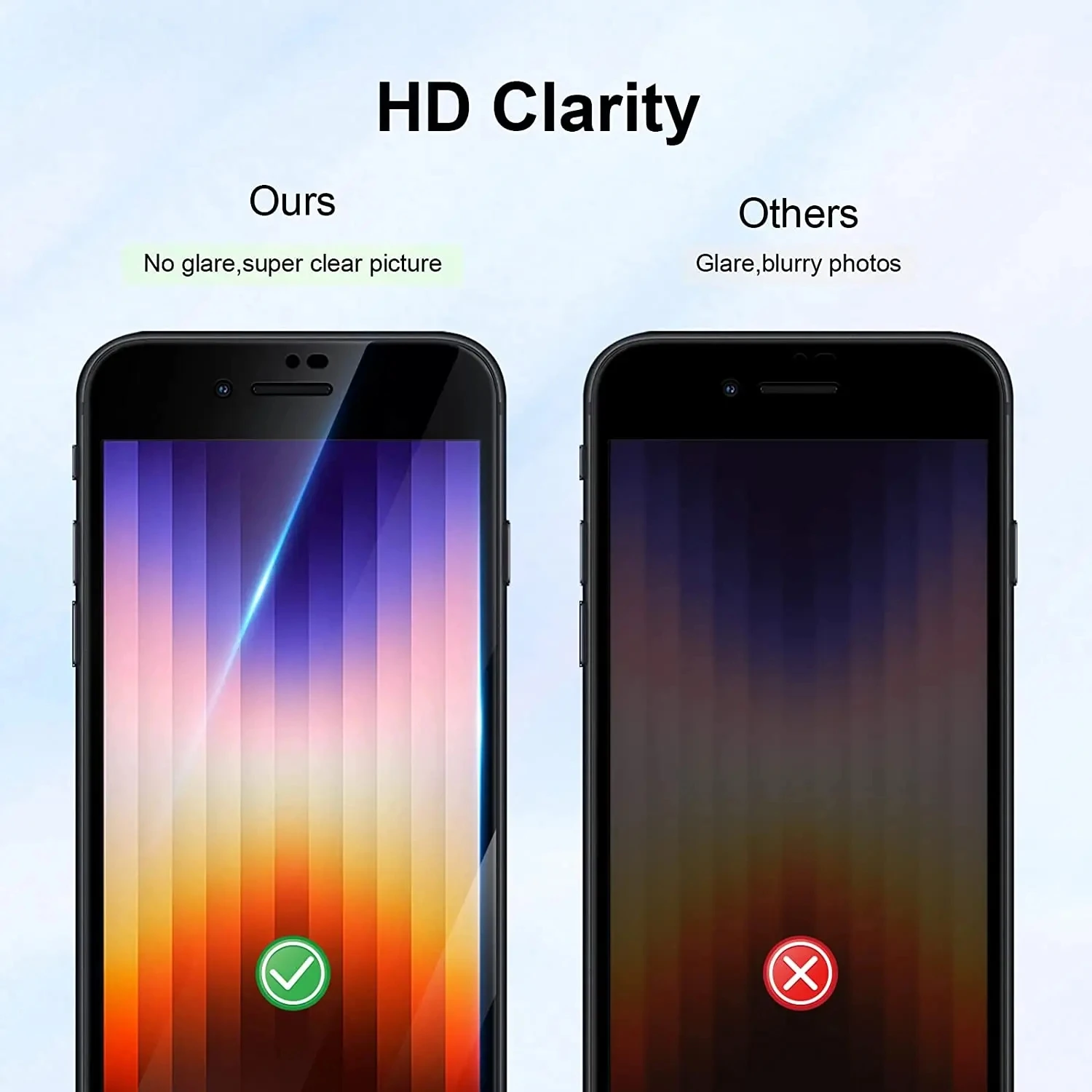 واقي شاشة من الزجاج المقسى لهاتف iPhone ، iPhone 7 ، 8 ، 6 ، 6S Plus ، SE ، من من من الزجاج المقوى ، 3