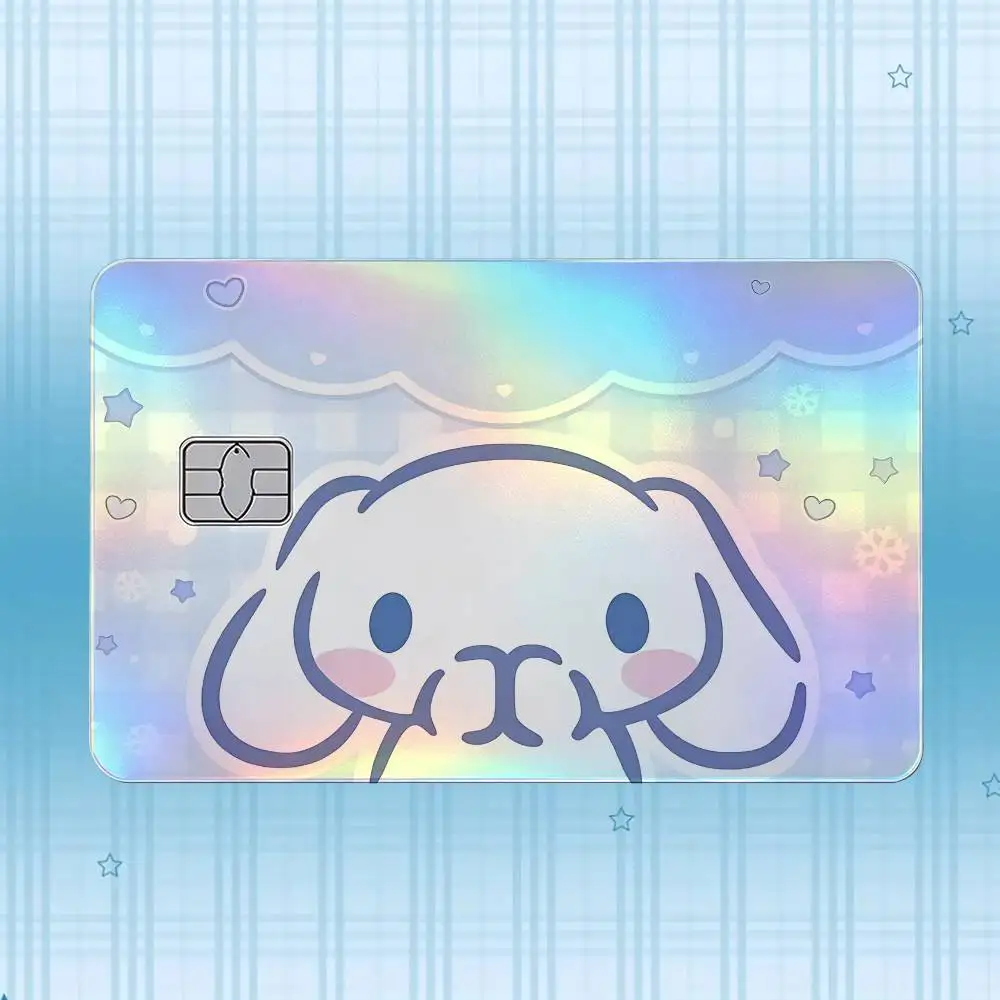 C-Cinnamoroll Laser-Holografischer Karten-Skin-Aufkleber für Kredit- und Debitkarten – 4 Stück/Set, wasserfester, kratzfester Schutz – Detail 15