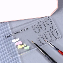 Acrylic Nail Art Training Practice Palette Reusable Transparent Thickened Manicure Flower Line Color Drawing Exercise Board Tool