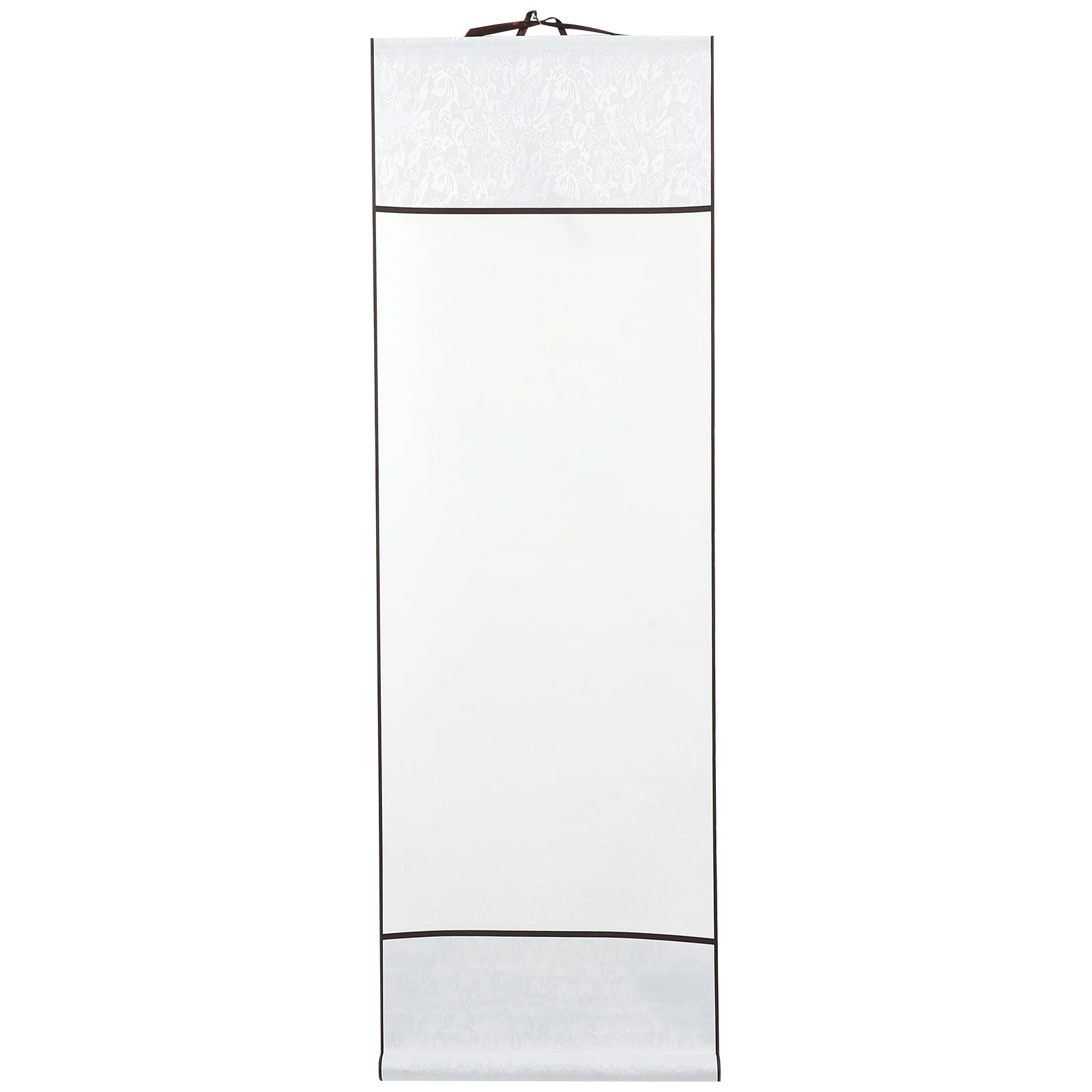 

Blank Scroll Calligraphy Paper Vertical Hanging Silk Cloth Traditional Chinese Silver Gray Multi Function Xuan Paper Drawing