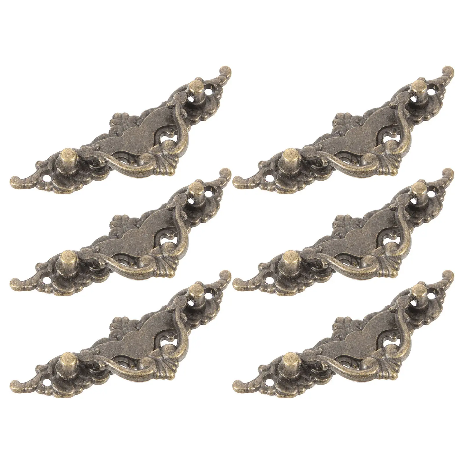 6Pcs European Bail Pull Dresser Pulls Bronze Cabinet Handles Decorative Drawer Handles Home Cabinet Upgrade