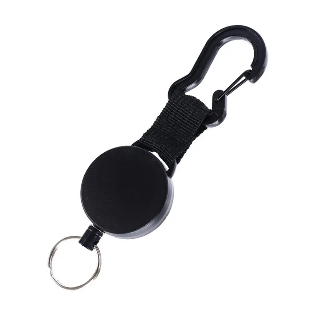 Compact Hanging Key Chain Easy to Pull Key Holder Retractable Outdoor Climbing  Hiking Buckle  Anti-loss