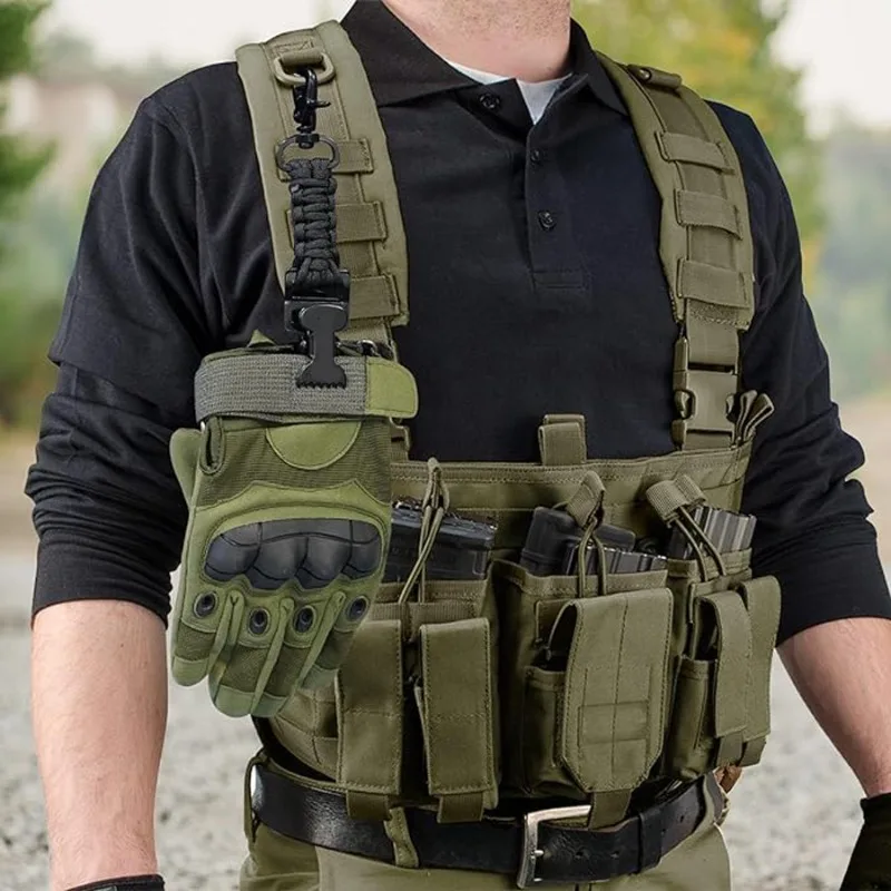 Cross-border Hot-selling Paracord Woven Work Glove Clips Tactical Glove Clips Alligator Clips Tactical Bags, Outdoor Accessories