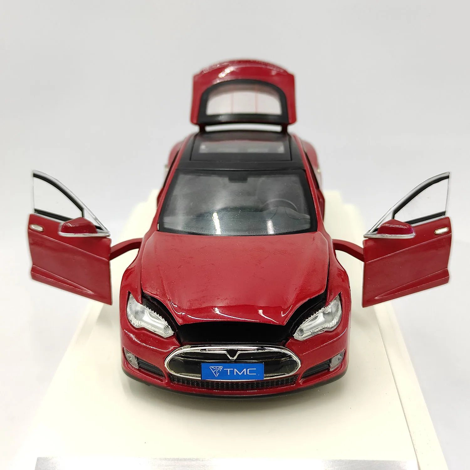 عيب دييكاست 1:32 مقياس تسلا نموذج S سبيكة نموذج سيارة مع صندوق عرض رائع تحصيل لعبة هدية تذكارية العرض #4