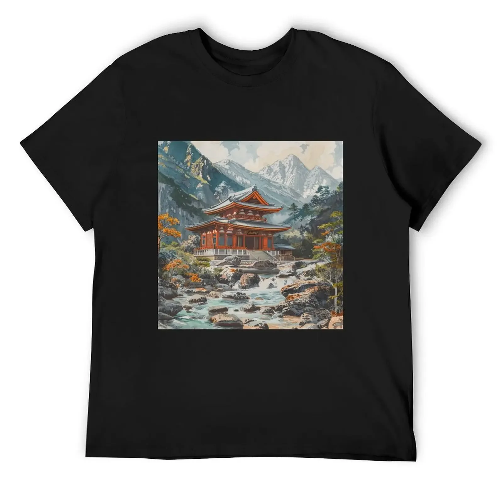 

Japanese temple T-Shirt sweat heavyweights new edition luxury clothes men