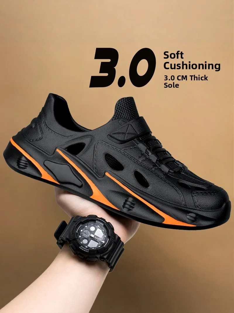 

Men's Summer Outdoor Anti-slip Wear-Resistant Hollow out Sandals Fishing Beach Walking Shoes Breathable EVA Flat Sole Sandals