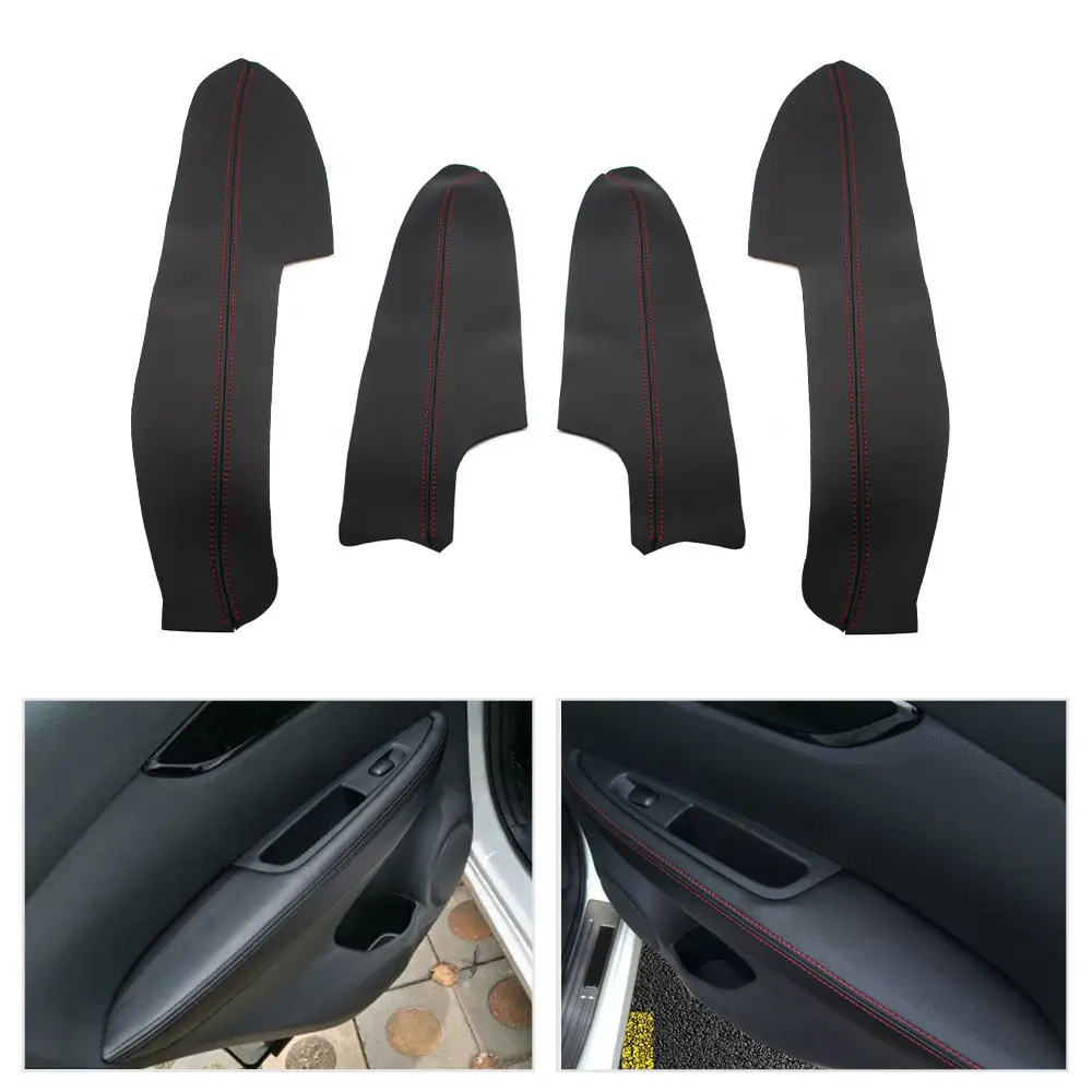 

Car Interior Doors Handle Armrest Panel Cover Trim For Nissan Qashqai J11 2016 2017 2018 Soft Microfiber Leather Decorative