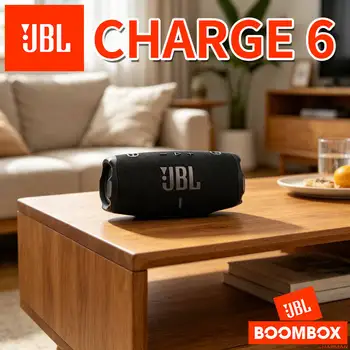 Duża pojemność, wbudowany akumulator, bezprzewodowy głośnik JBL Charge 6 Shockwave, obsługuje całą dniową aktywność na zewnątrz.