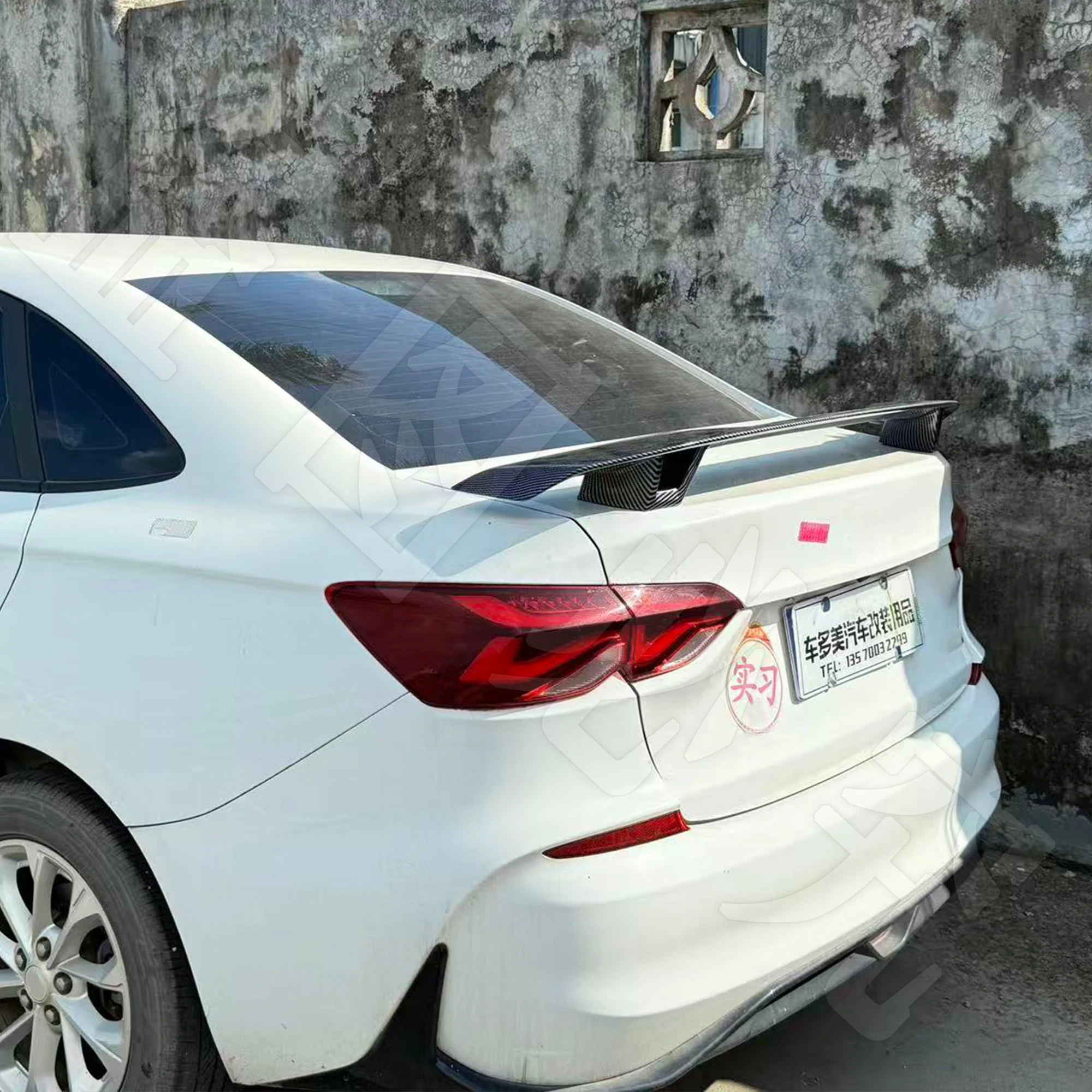 

For Chevrolet Cruze Monza 2019-2023 black spoiler ABS car rear roof glass lip wing spoiler MK style body kit accessories