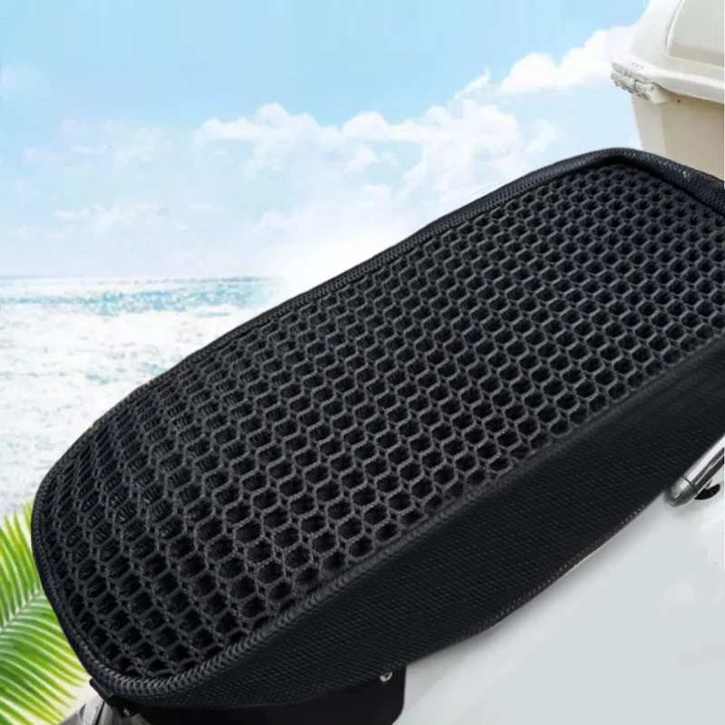 AliExpress SEAMETAL Motorcycle Seat Cover 3D Mesh Covers Scooter Seat Electric Bike Seat Cover Breathable Sunscreen Cover Summer Cushion