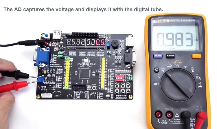 Educational Pocket FPGA CPLD Altera MAXII EPM570 Board with AD/DA Stepper-Motor Infrared-Receiver UART PS2 VGA