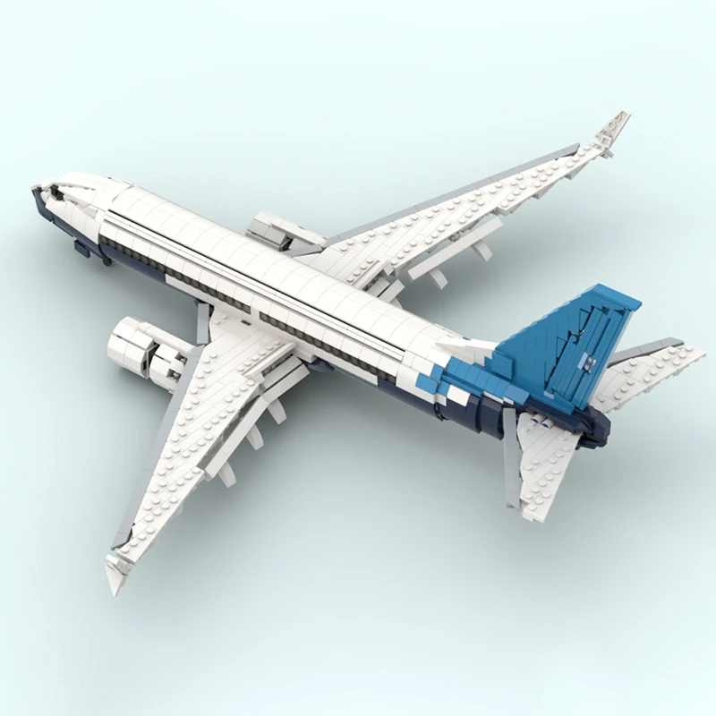 Exquisite New Product MOC Building Blocks Aviation Model Boeing 737 MAX 7- Factory Painting (1:65) Technology Modular DIY Set