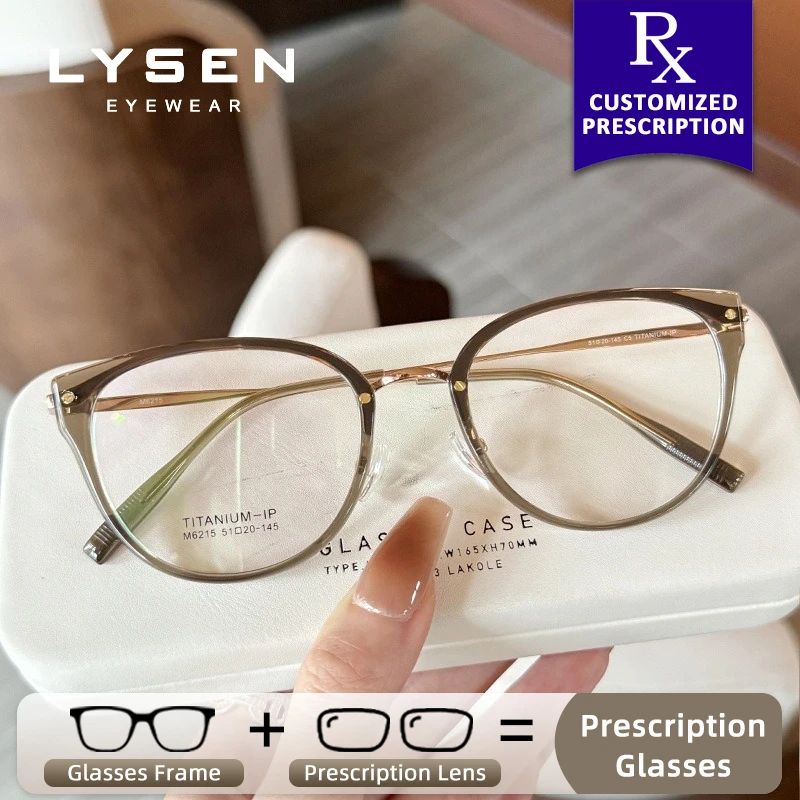 

LYSEN Fashion Women Cat Eye Prescription Glasses Blue Light Blocking Myopia Glasses Customization Progressive Reading Eyeglasses