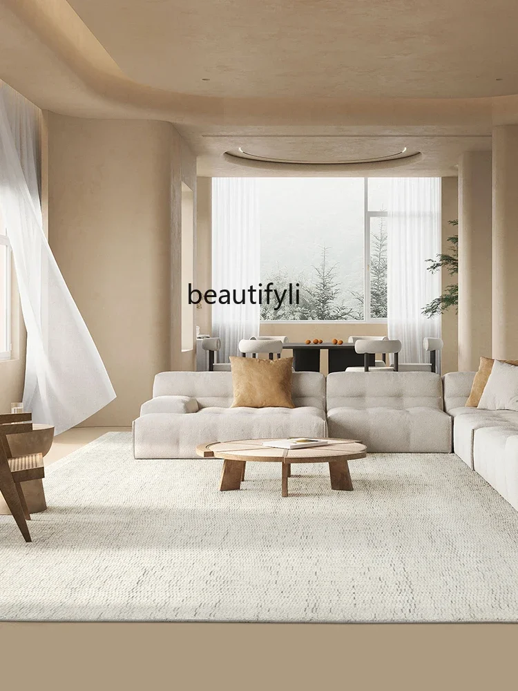 Living room carpet modern simple solid color high-end light luxury household sofa coffee table blanket