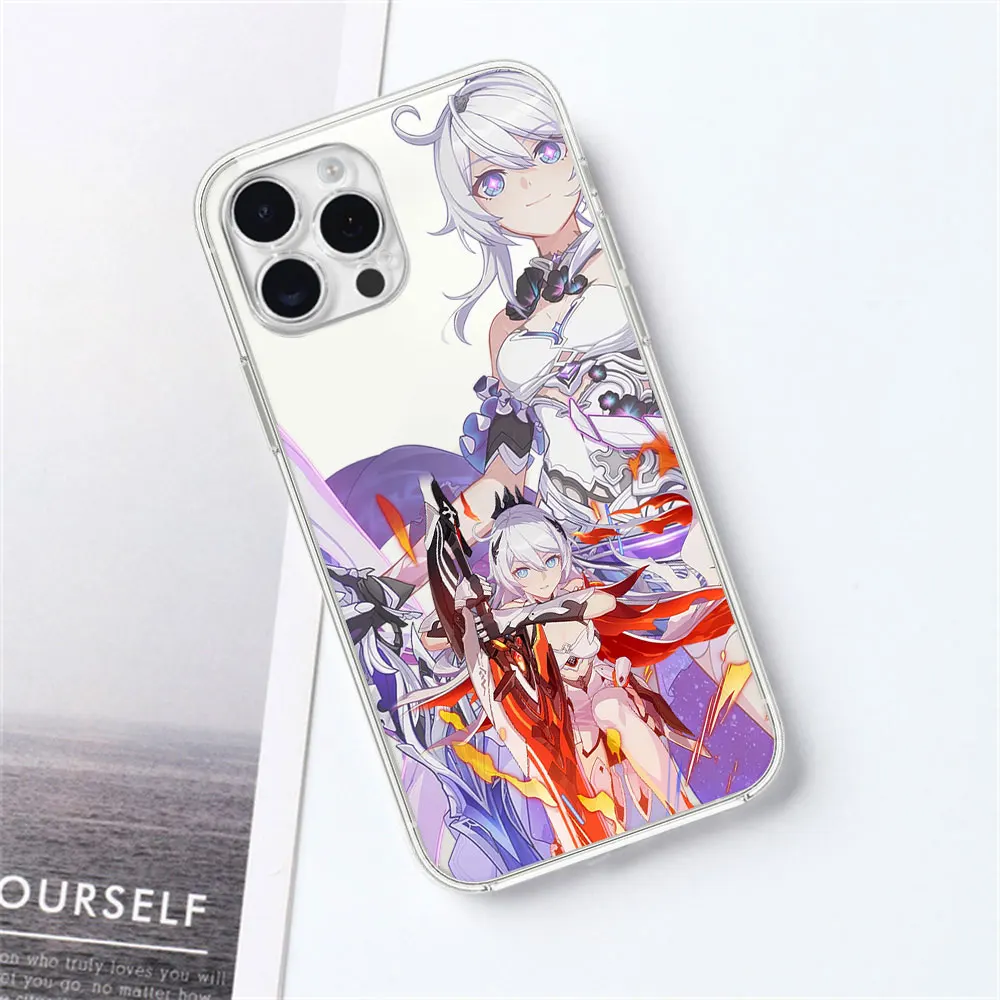 Honkai Impact 3rd Kiana Kaslana For Samsung Galaxy S23 S22 Ultra Plus Note 20 Ultra10 Plus A71 70 A52 Transparent Phone Case