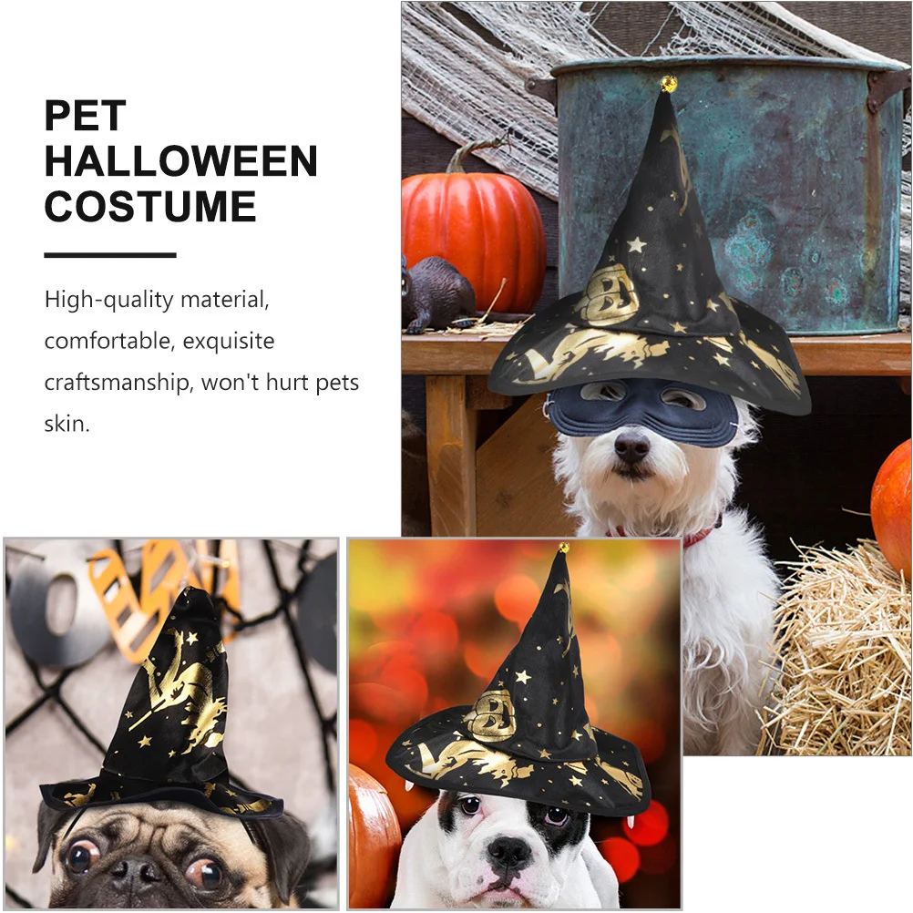 

1Set Halloween Cloak Hat Set Comfortable Lightweight Dog Cat Costume Festival Party Cosplay Prop Pet Hat Cloak