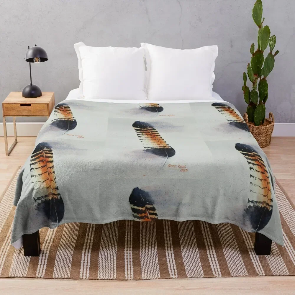 

Black Cockatoo Feather Throw Blanket bed plaid Soft Beds Quilt Soft Blankets