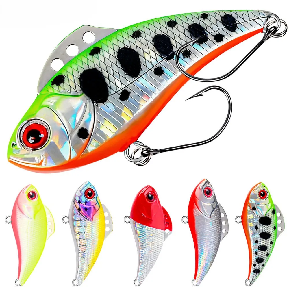 

1-Pc 4cm 4g Mini Sinking VIB Fishing Lure, Vibration Hard Bait for Bass Perch Pike All Water Fishing with Sharp Single Hook
