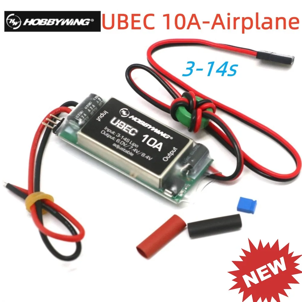 Hobbywing Waterproof UBEC 10A Voltage Regulator Module 3-14S 6/7.4/8.4V 10A Adjustable BEC High Voltage For RC Model Airplane