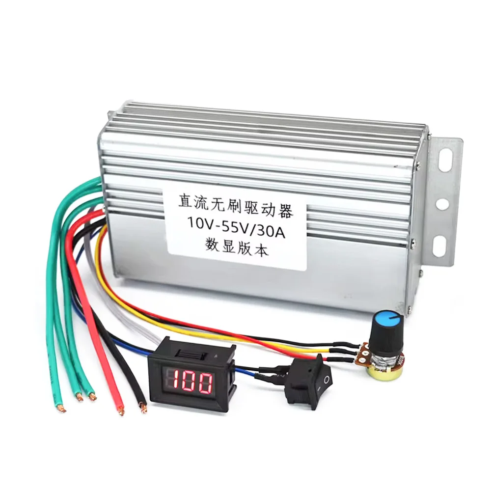 DC dreiphasige bürstenlose elektronische Geschwindigkeit ​ ​ Controller DIY Motor Treiberplatine DC 10-55V 30A Bidirektionaler bürstenloser Controller