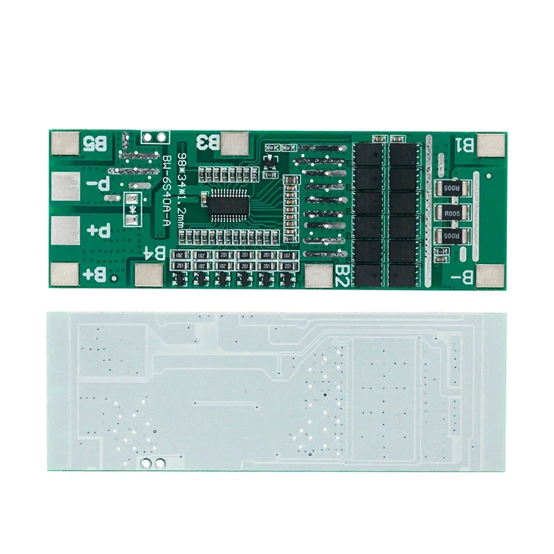 6S 40A 24V 18650 Li-Ion Lithium Battery Protect Board Solar Lighting Bms Pcb With Balance For Ebike Scooter