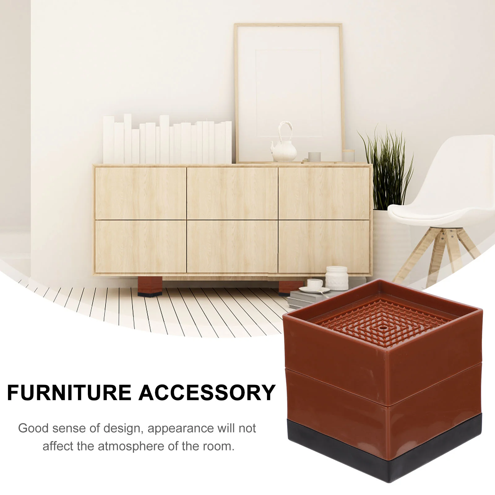 Pés ajustáveis Bed Foot Booster, Móveis Riser, Elevando Elevadores, 2 Pcs