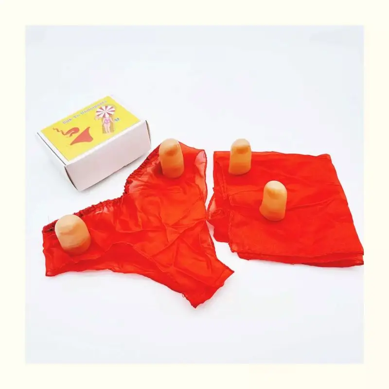 Accessoire de magie interactif et amusant pour la transformation de la soie en sous-vêtements, idéal pour la comédie, les spectacles de close-up, les fêtes, les spectacles de scène et les tours de farce.