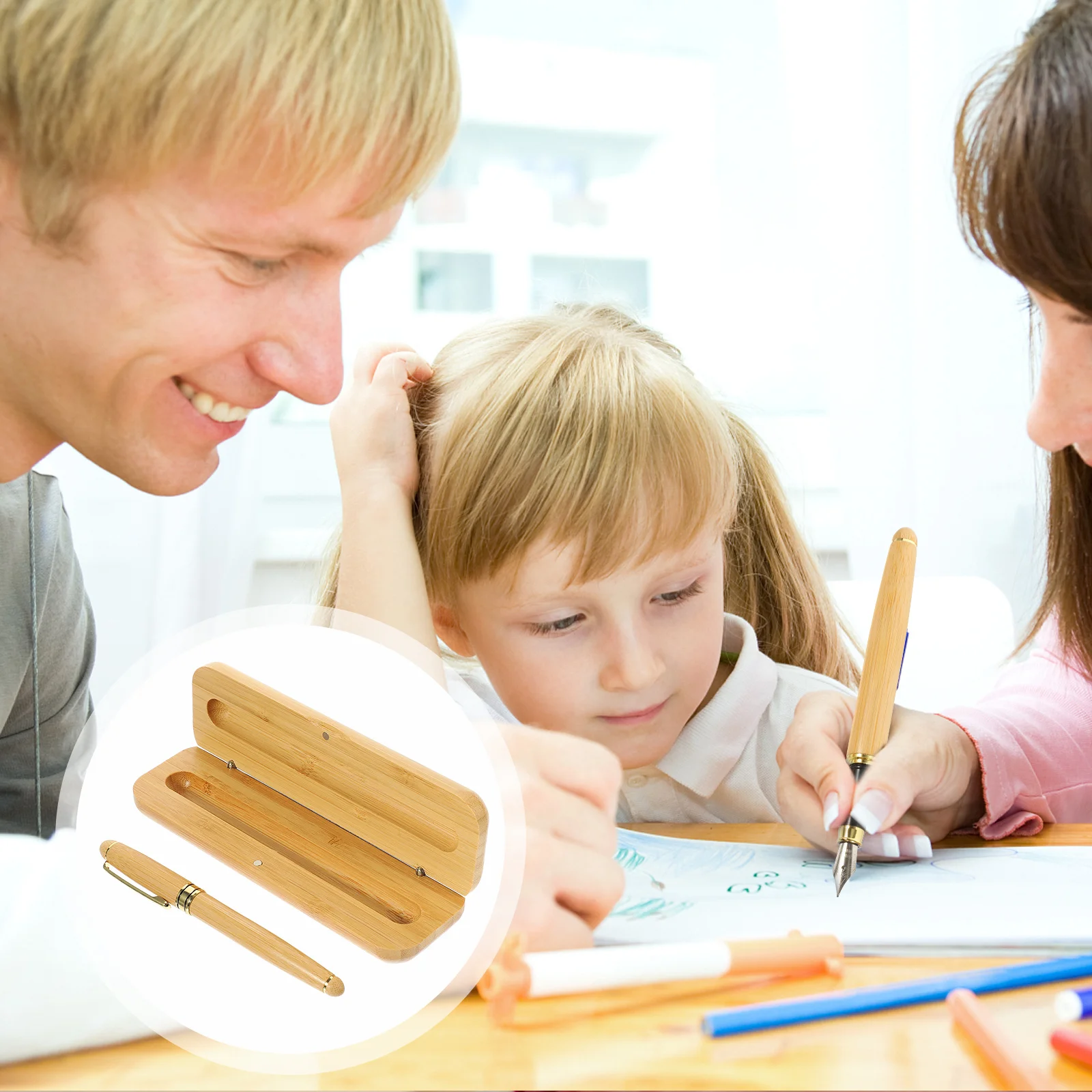 

1 комплект, бамбуковая деревянная крышка для перьевой ручки, дизайн, маленькая нежная ручка для деловых подарков, подарков на день рождения, набор ручек