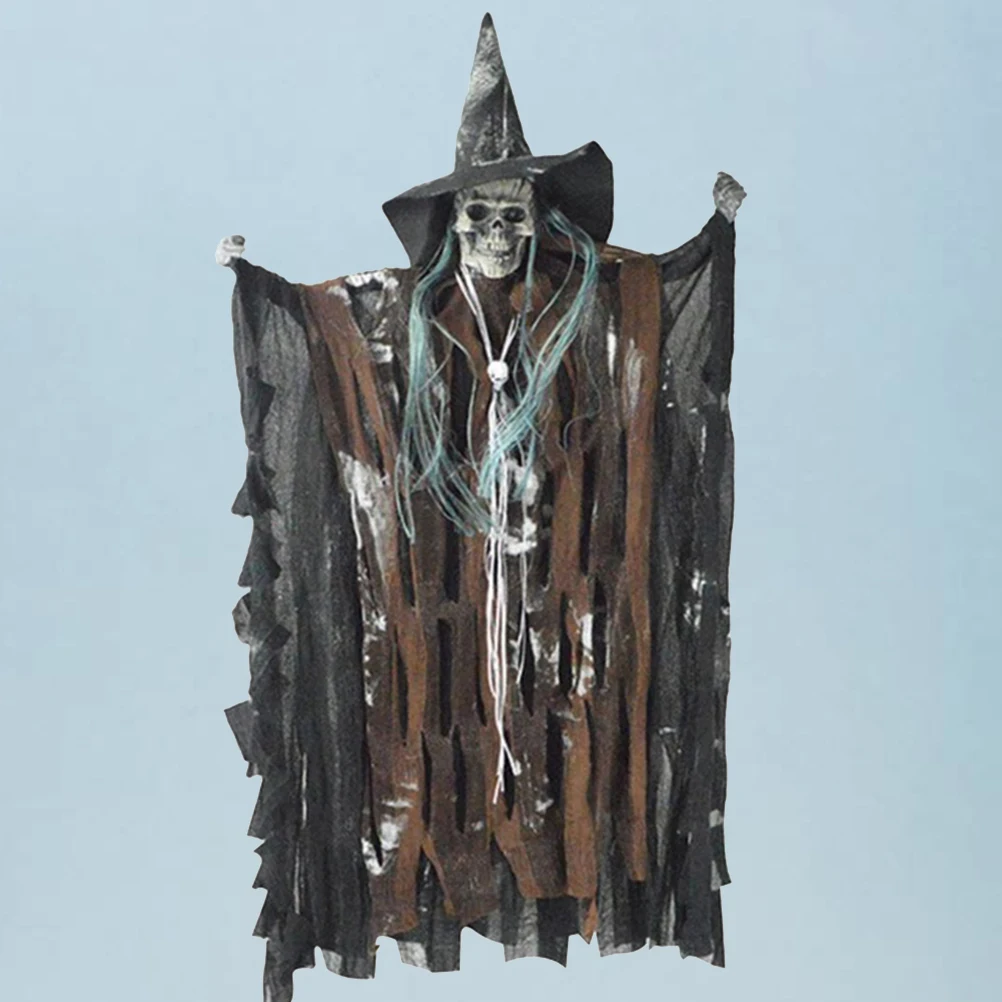 

1pc Sound Activated Hanging Ghost With Flashing Moving Wings For Halloween Party Haunted Props Lightweight Creepy