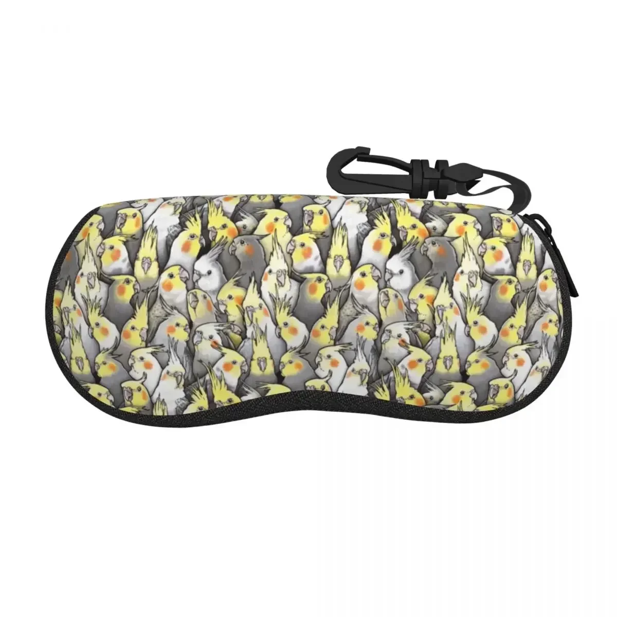 Custom Cockatiels Galore Pattern Shell Glasses Case Unisex Fashion Eyeglasses Case Sunglasses Protector Box