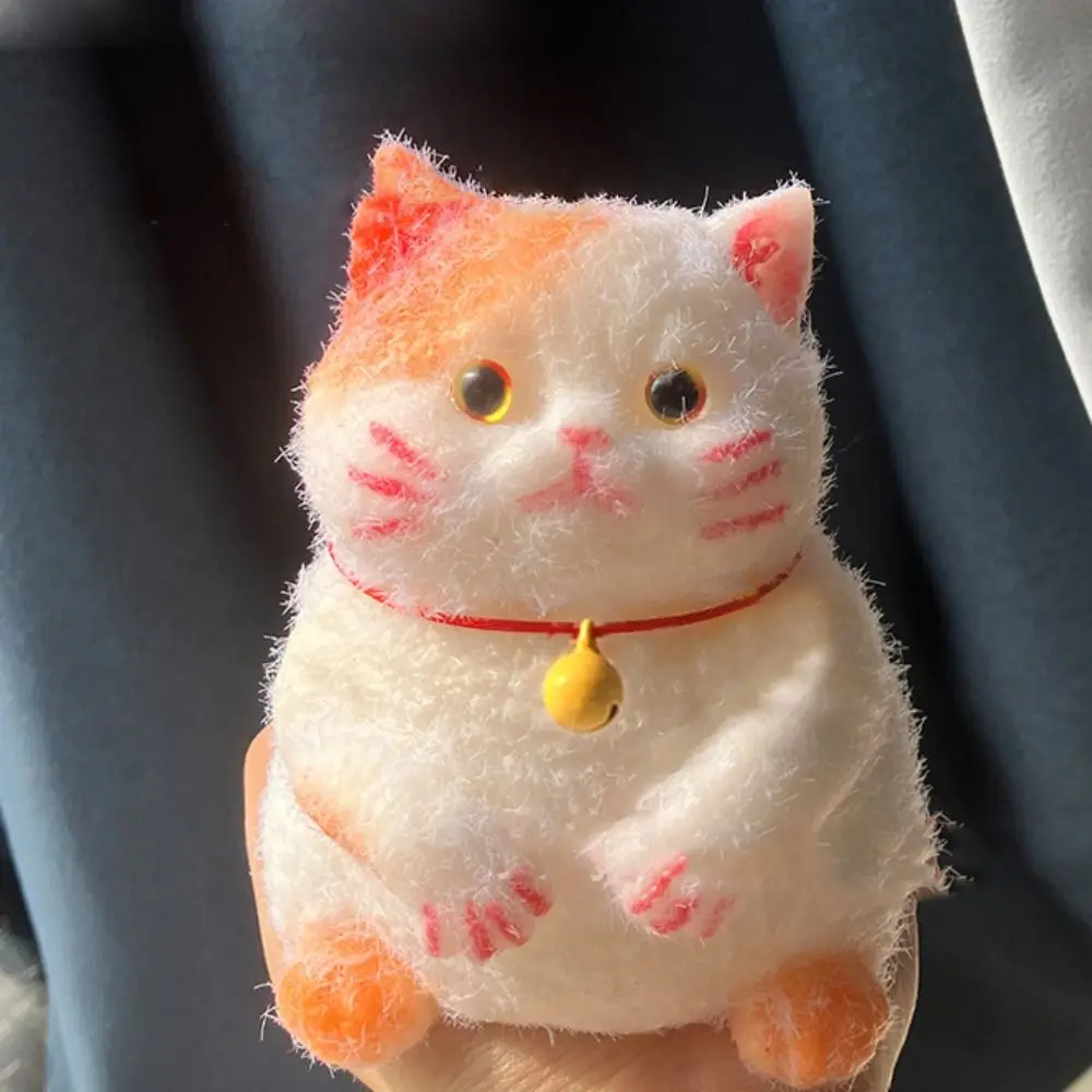 Slow Rebound Big Cat Doll Squeeze Toy Animal Cartoon Simulation Cat Squeeze Toys Soft Colorful Cat Fidget Toy Mini Ornaments