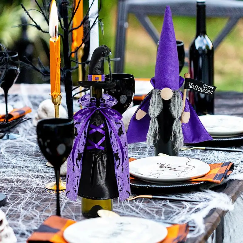 Halloween Wine Bottle Cover Halloween Wine Bottle Costumes Halloween Wine Holder Spooky Wine Bottle Decorations For Hostess Best