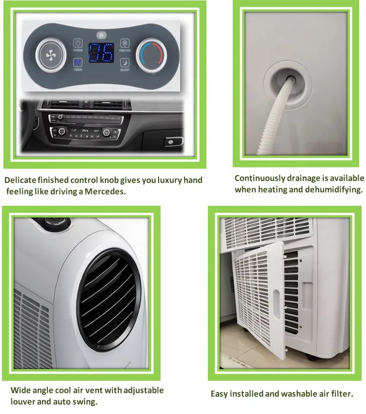 PC35-AMH 12000 BTU Mobile Room Portable Air Conditioner with Cooling and Heating for Sale