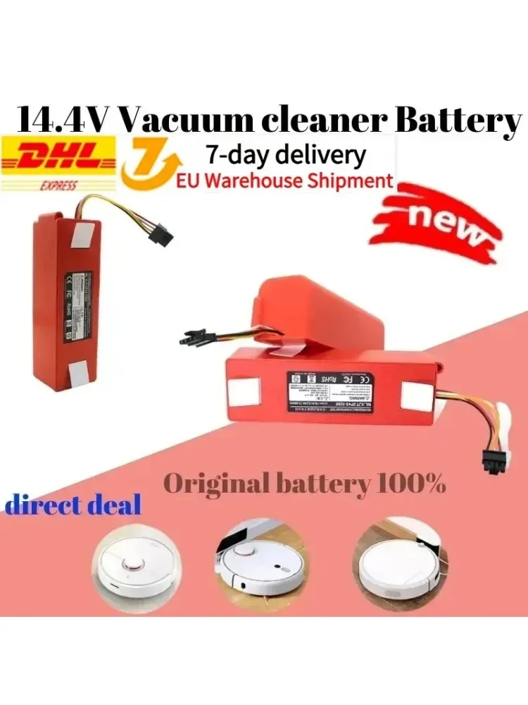12800mAh Robotstofzuiger 14.4v Vervangende Batterij Voor Xiaomi Roborock S55 S60 S65 S50 S51 S5 MAX S6 Onderdelen s50 batterij - afbeelding 2