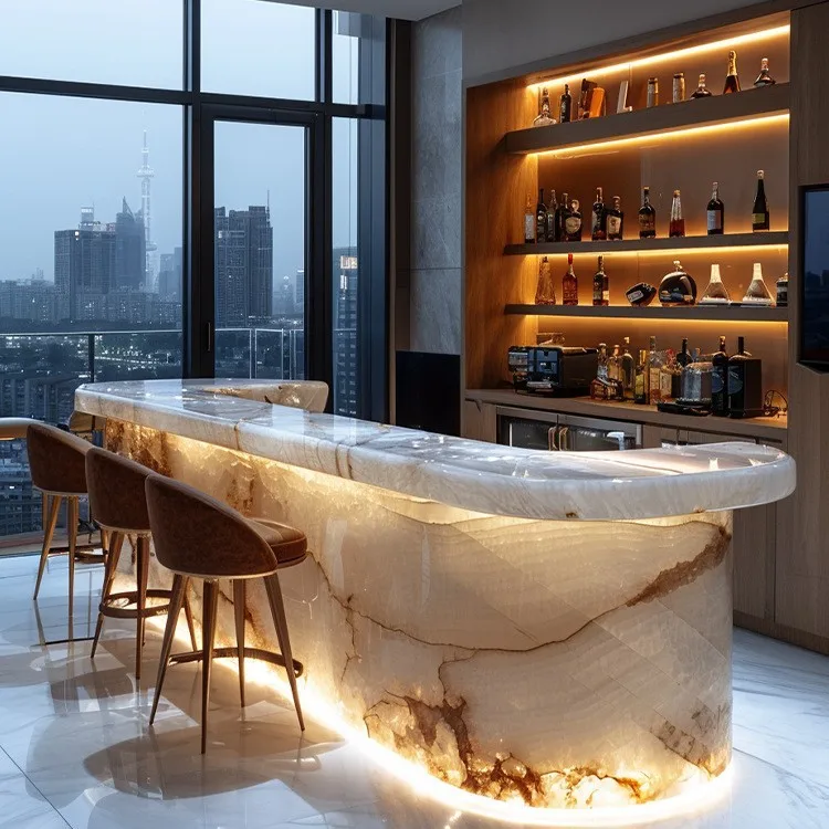 

Luminous, jade, island, dining table, integrated, kitchen, household