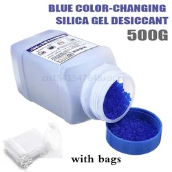 500g Waterproof packaging bule orange Reusable Silica Gel Beads Moisture Absorber Desiccant Moisture Absorber Dehumidifier