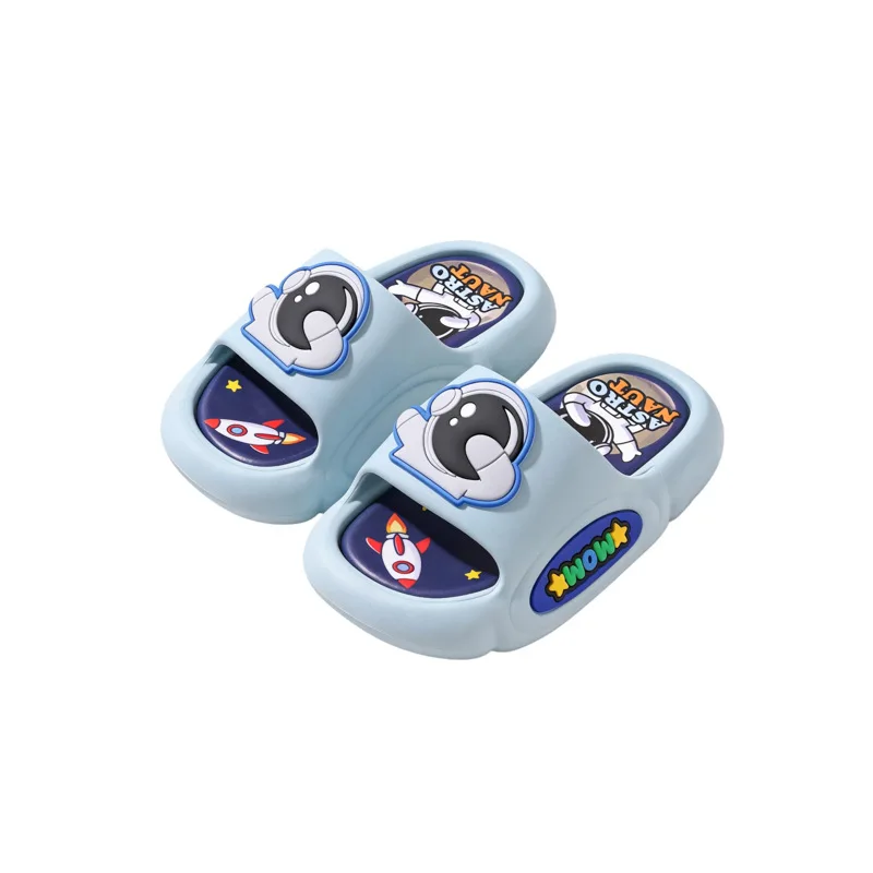 

Kids Non-Slip Astronaut Slides - Lightweight & Soft EVA/PUC Sandals for Boys Cute Cartoon House Shoes for Bath & Indoor
