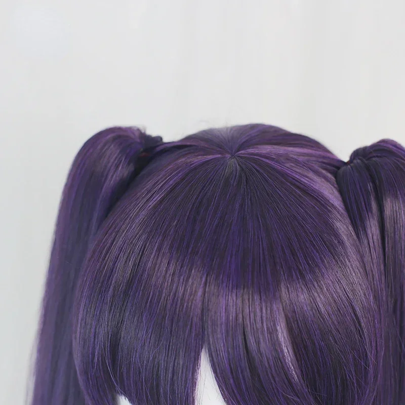 2024 игра Genshin Impact Mona Megistus косплей астрольное отражение 90 см фиолетовый парик с двойным хвостом MN1