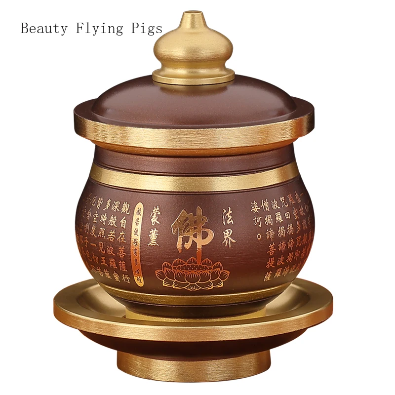 Alloy Lotus Holy Water Cup Living room Buddhist supplies Offering a water supply cup for household Buddha platforms