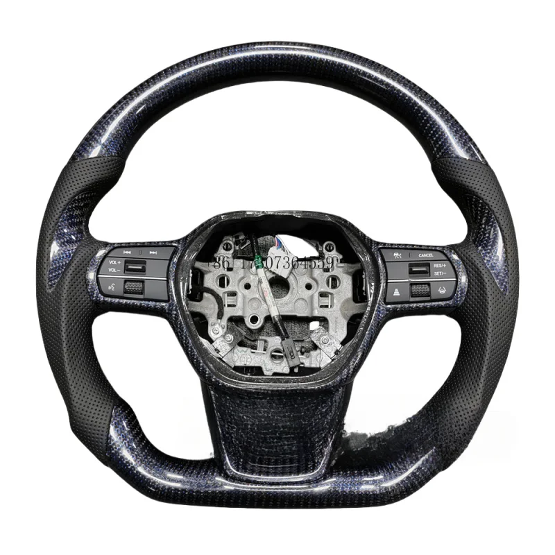 Real Carbon Fibre Blue Steering Wheel Fit for Honda 11st Gen Civic Accord 2021 2022 2023 Sport Steering Wheel