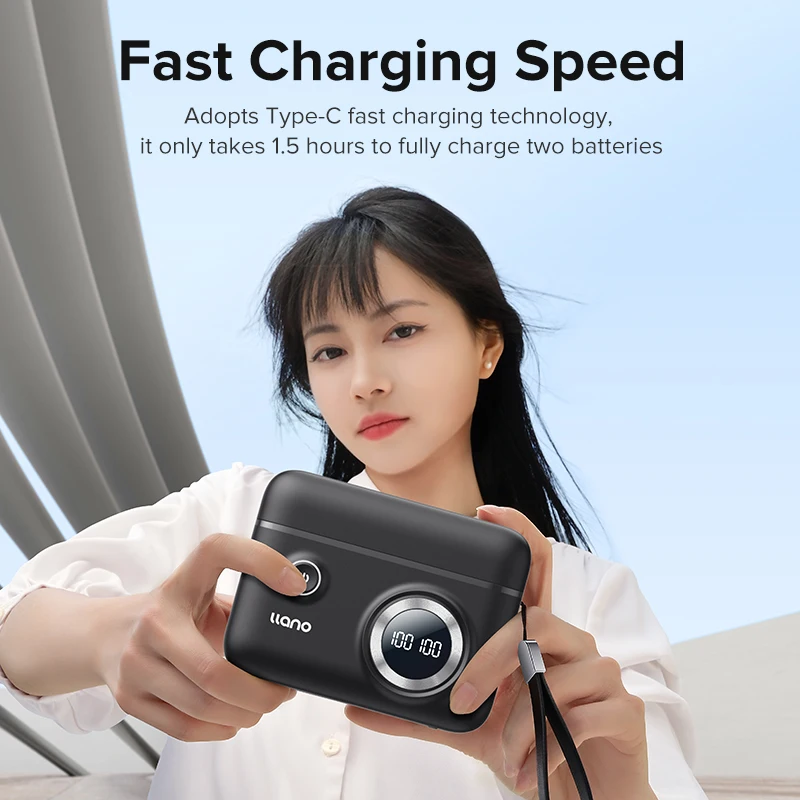 Llano CS005 FUJIFILM NP-W126 Camera Fast Charging Box is Suitable for XT30/XS10/XT20/XE4/XT3/X100V Battery Storage