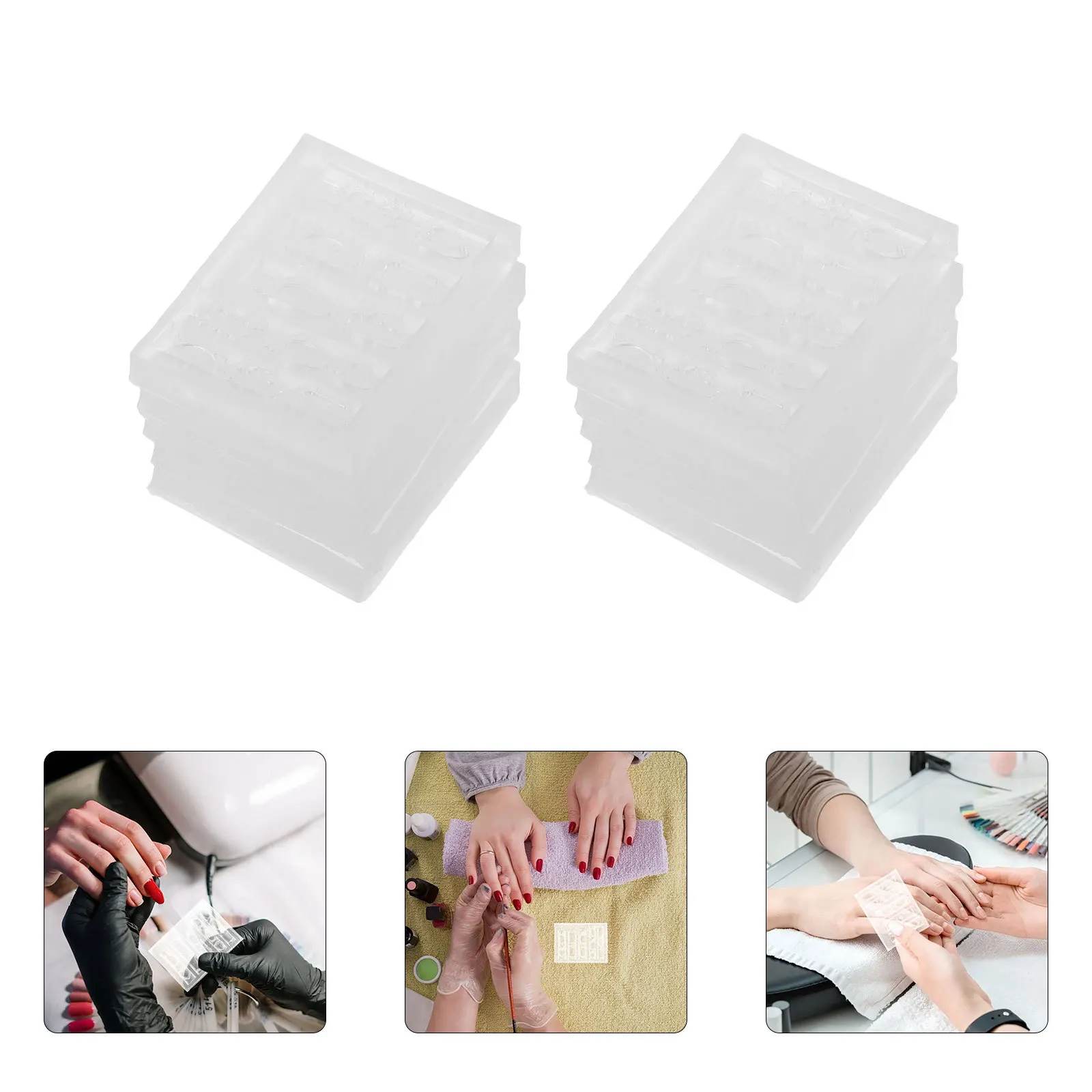 

10Pcs Nail Art Molds Silicone 3D Frame Effect Reusable Manicure Tools for Resin Sculpting Design Precision Texture DIY False