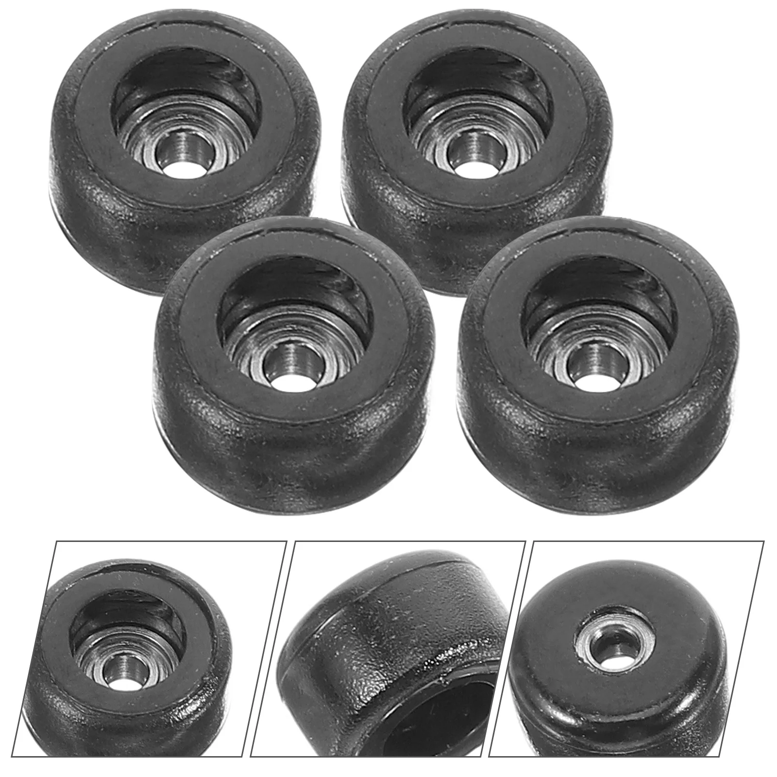 4 個のステンレス鋼フィンガースケートローラーミニハンドヘルドゲーム子供大人用ストレス解消楽しい指先スポーツデバイスコンパクト