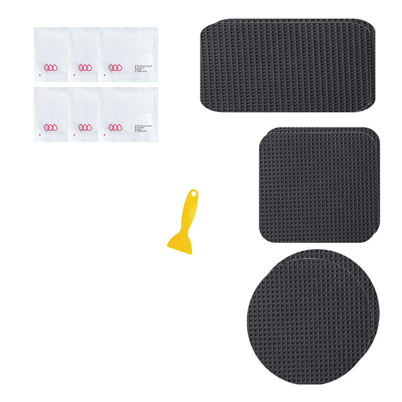 Trampoline Patches, Puncture Repair Patches for Awnings, Camping Tents, Black