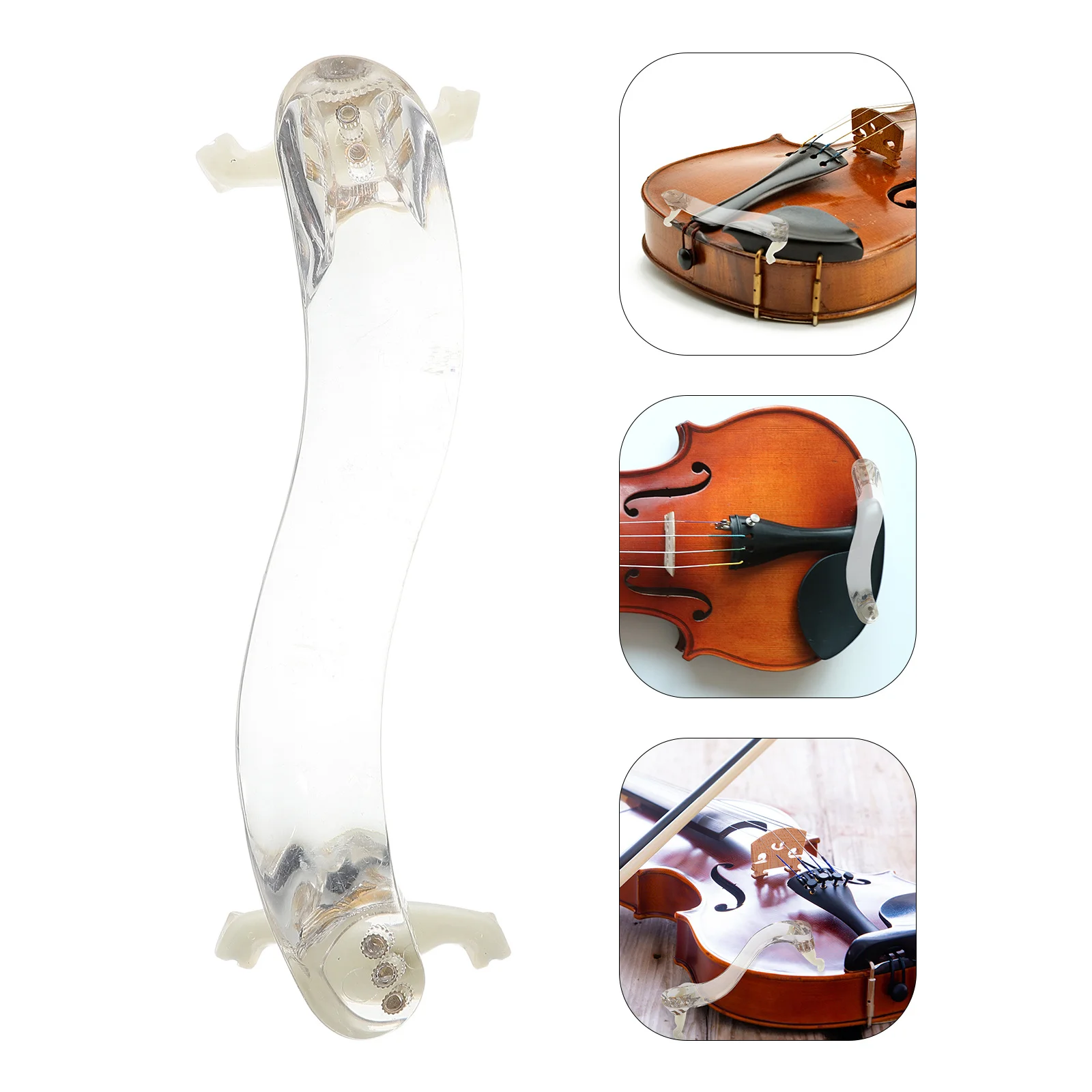 

Clear Acrylic Violin Chin Rest Pad for Shoulder Support Viola Accessories Neck Protector Stand Transparent Parts