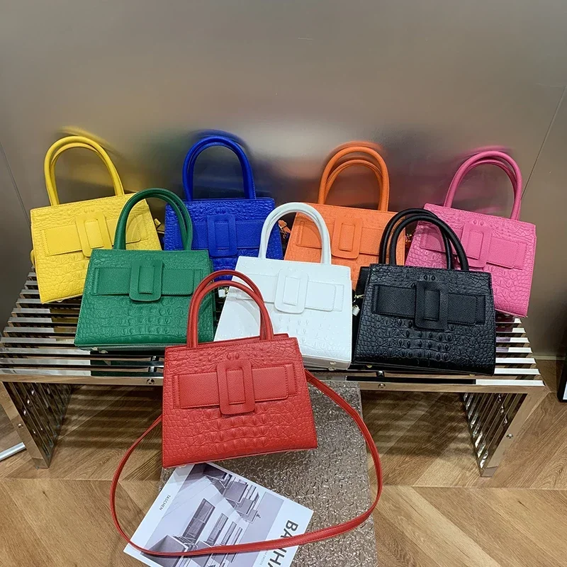 

Top Brand Women's Shoulder Bag Designer Handbag Purse Luxury Crocodile Pattern Crossbody Bag Pu Leather Classic Handbag Small