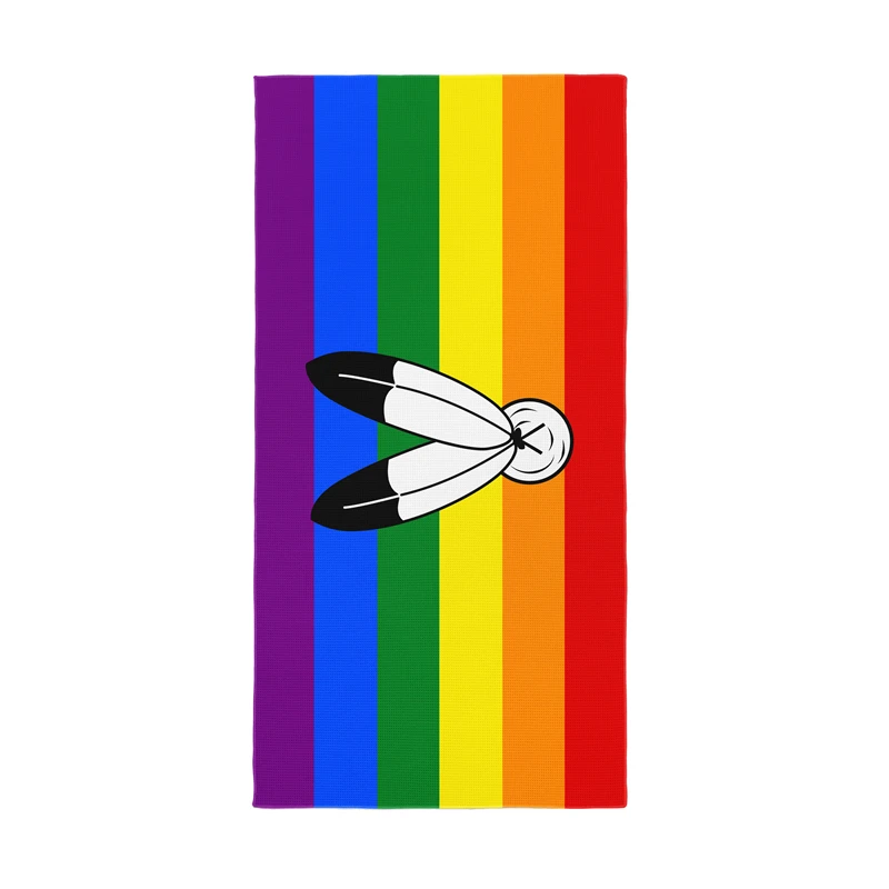 Aertemisi Two Spirit Flag Pride Rainbow LGBT Waffle Beach Towel Extra Large Oversize 180cm x 90cm