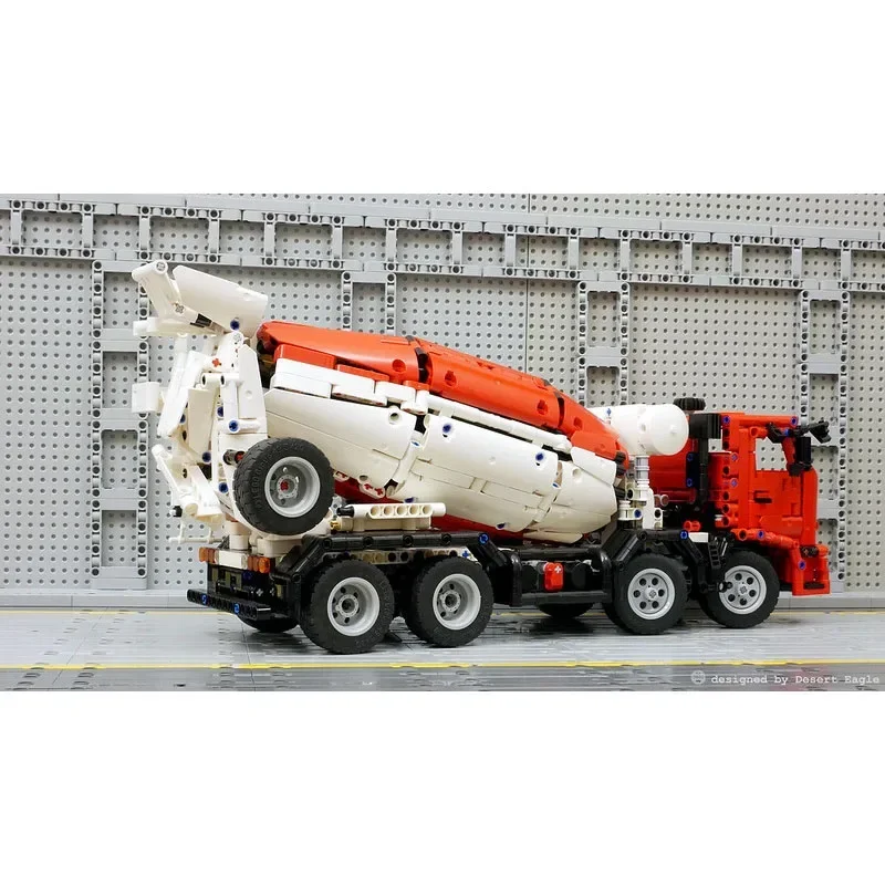 MOC-46913 شاحنة خلط الخرسانة الربط الجمعية بنة نموذج 2492 أجزاء • اللبنات لعبة عيد ميلاد الأطفال هدية #4